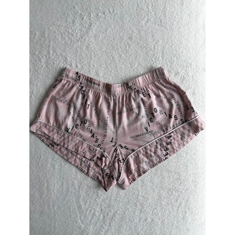 Victoria's Secret PINK Logo Pajama Shorts Y2K Coquette Pink Womens XS